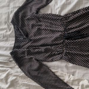 Black dress with pattern